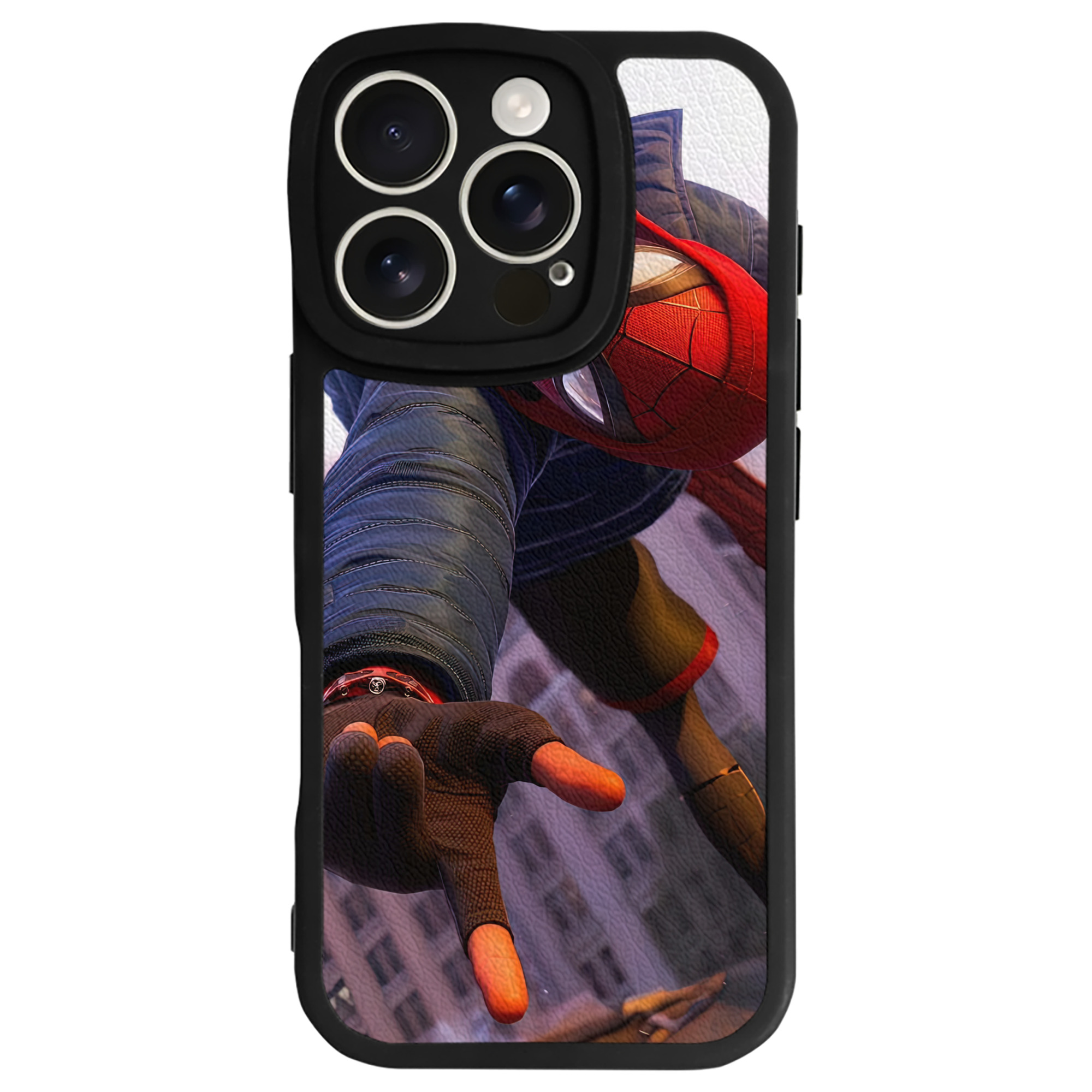 Spider Man スパイダーマン 【iPhone 16シリーズ対応】シリコンスマホケース（レザー調） 材質：シリコン
